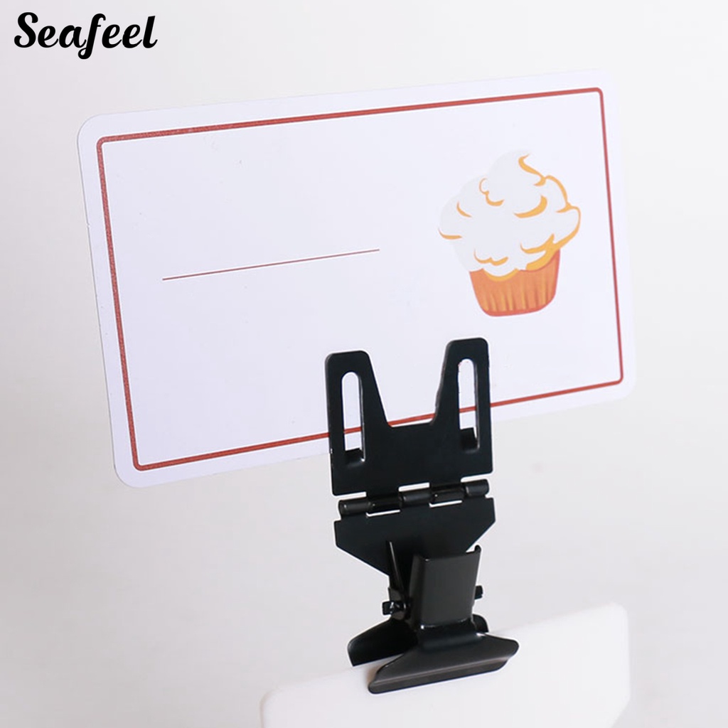 Set 10 Giá Đỡ Gắn Thẻ Ghi Chú Cửa Hàng Bán Lẻ Mạ Điện Ổn Định Có Thể Gập Lại