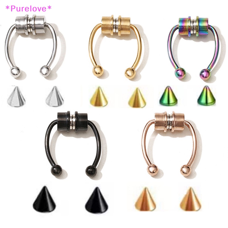 Khuyên Mũi Nam Châm Bằng Thép Không Gỉ Cá Tính Thời Trang Mới