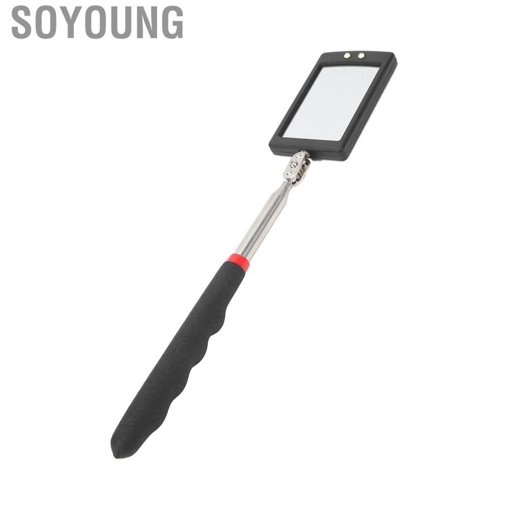 Soyoung Telescopic Inspection Mirror  Lighted 360 Degree Swivel for Automotive Mechanics  Retractable