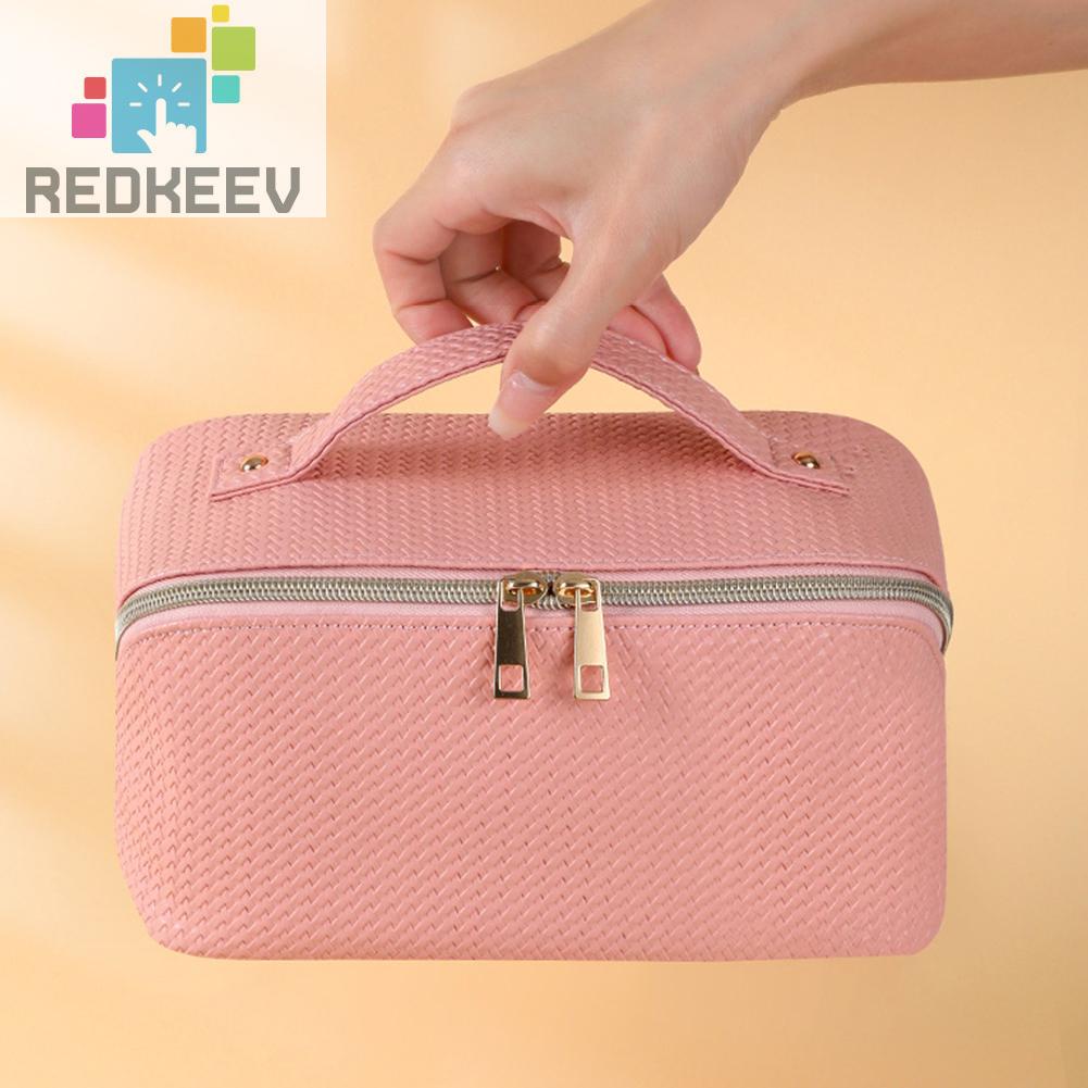 Túi Đựng Mỹ Phẩm Da PU Dung Tích Lớn Tiện Dụng Khi Đi Du Lịch