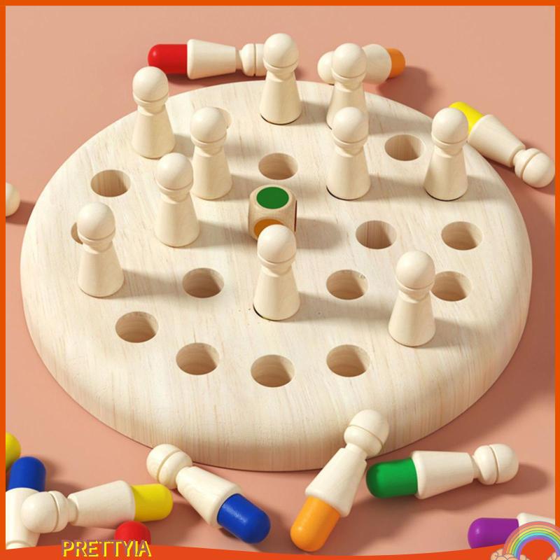 Bộ Trò Chơi Cờ Montessori Bằng Gỗ Rèn Luyện Trí Nhớ Màu Sắc Theo Phương Pháp Montessori