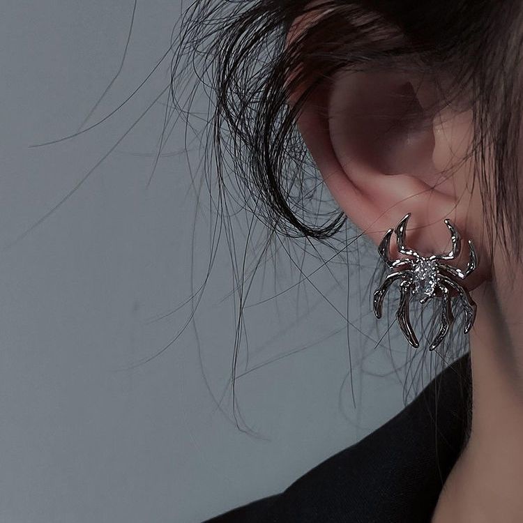 Bông Tai Hình Nhện Đính Đá Lấp Lánh Thời Trang Cao Cấp Cho Nữ