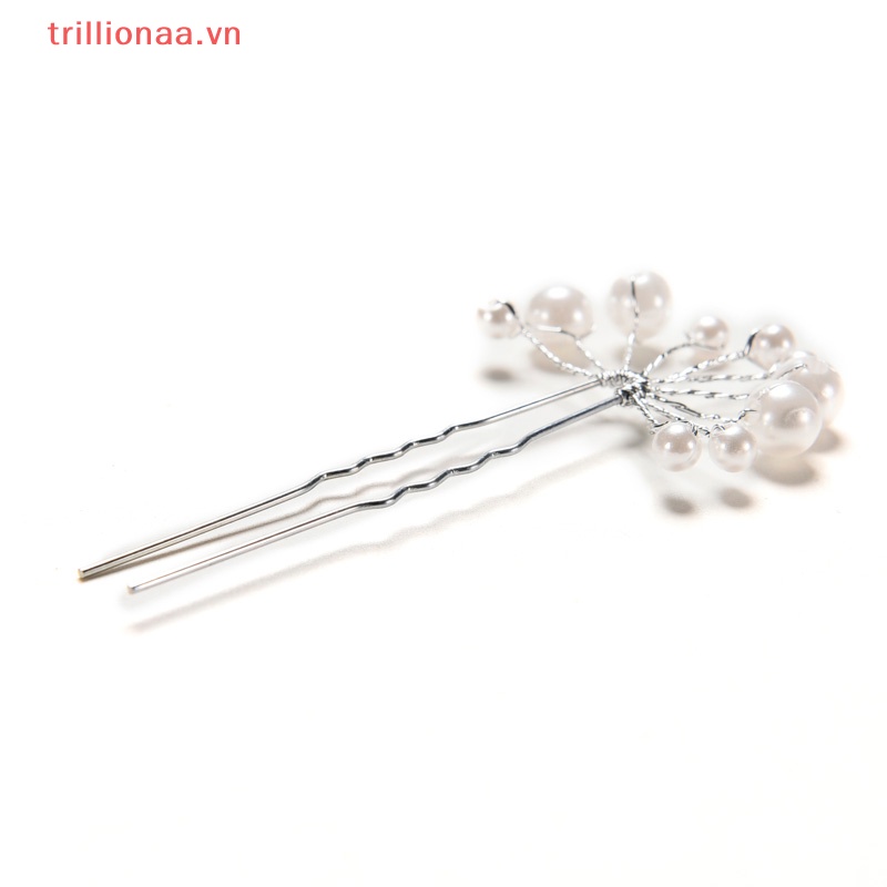 Trâm Cài Tóc Hình Hoa Đính Ngọc Trai Nhân Tạo Thời Trang