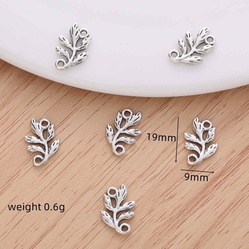 Set 40 Mặt Vòng cổ Hợp Kim Bạc Hình Chiếc Lá Thời Trang Cho Nữ