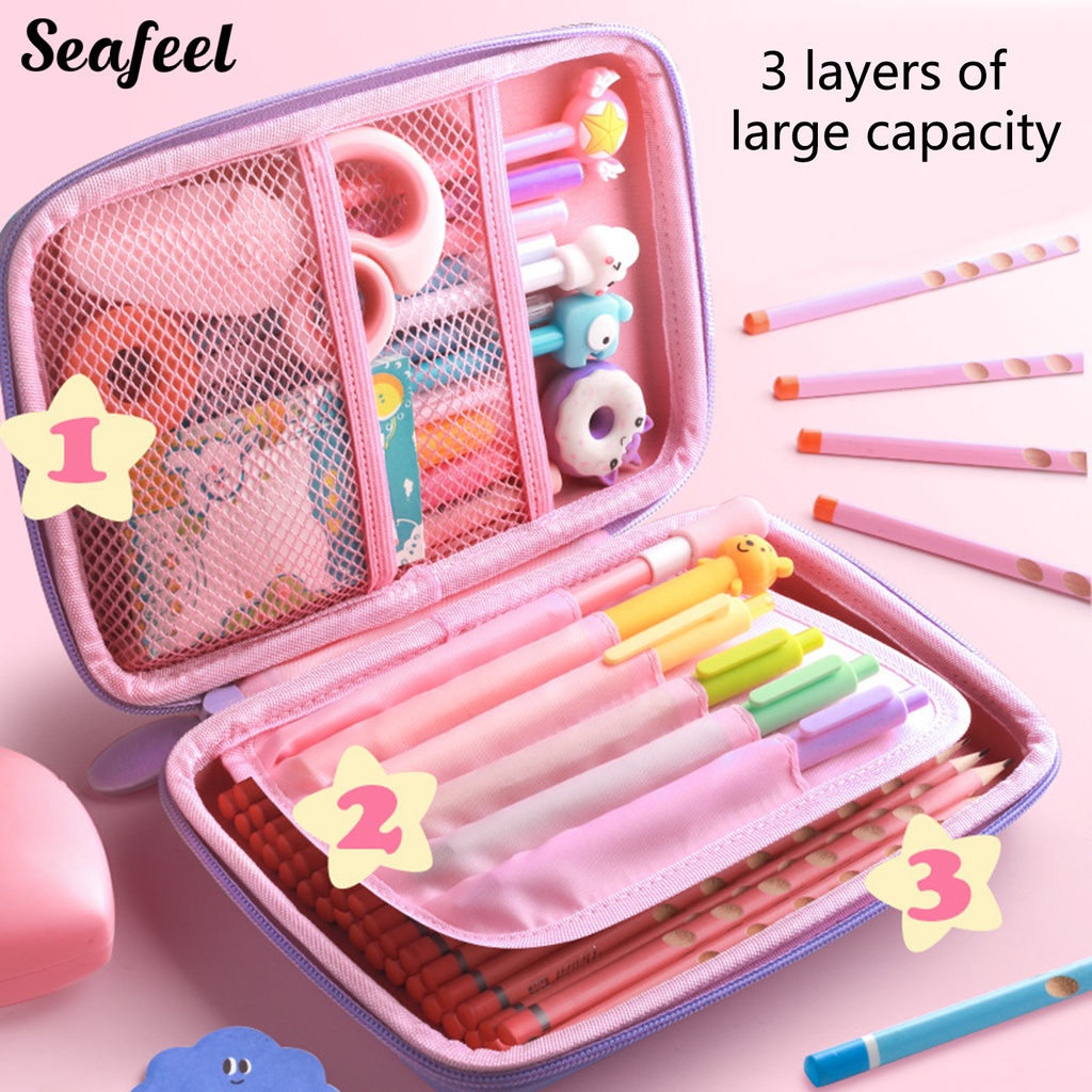 Hộp Bút In Hình Thỏ Hoạt Hình 3D