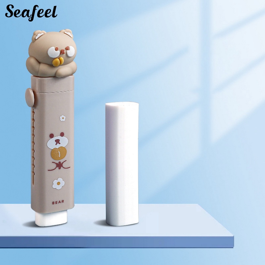 1 Bộ Tẩy Bút Chì Thay Thế Kèm Lõi Tẩy Hình Hoạt Hình Cho Bé