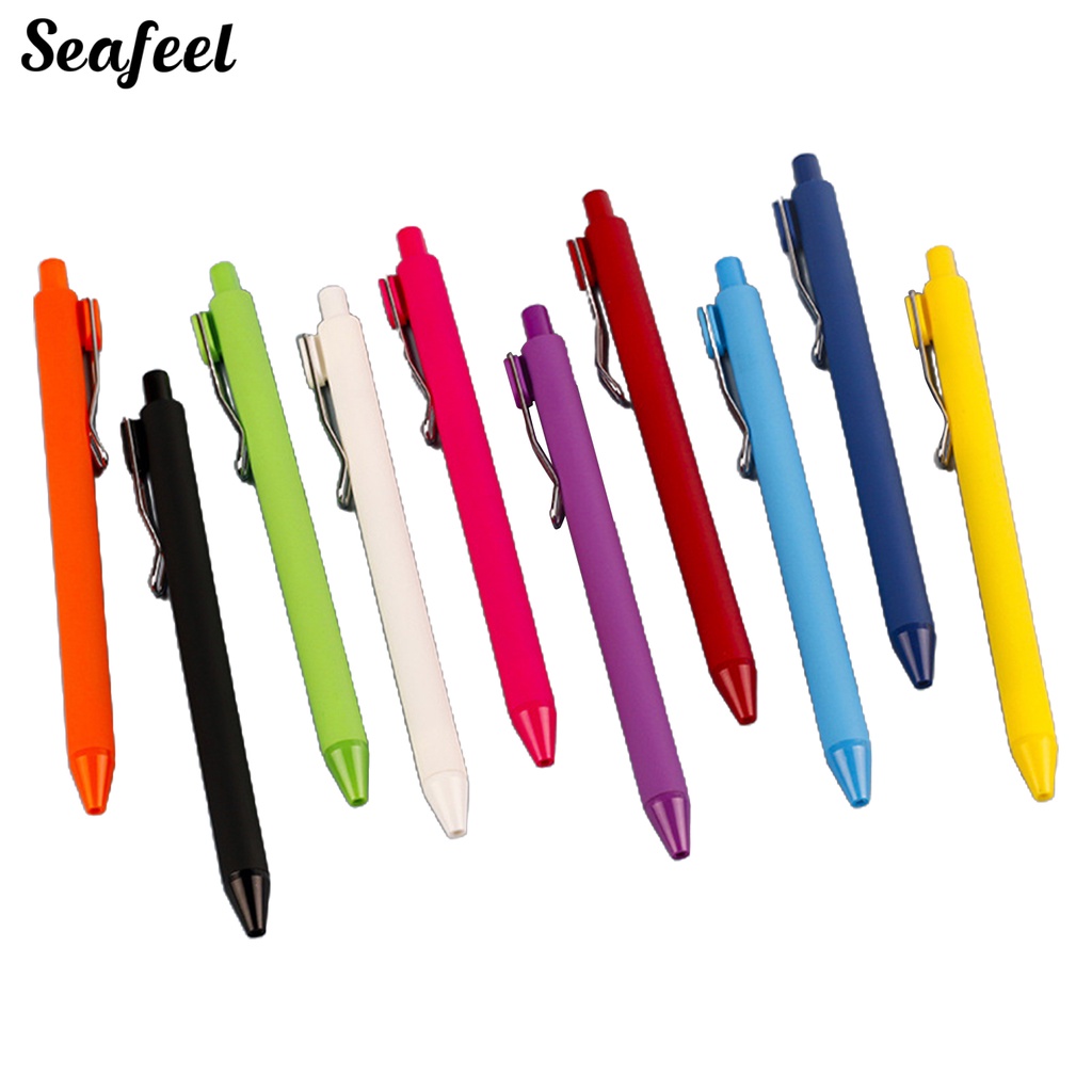 Set 2 Bút Bi Dạng Nhấn Siêu Nhẹ Nhanh Khô Tiện Dụng Chất Lượng Cao