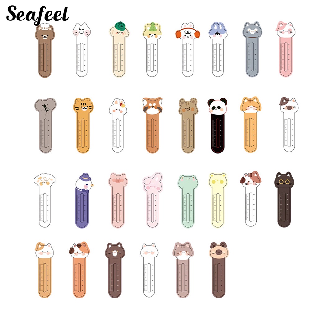Set 30 Bookmark Giấy 5cm Đánh Dấu Trang Sách Hình Động Vật Hoạt Hình Đa Năng