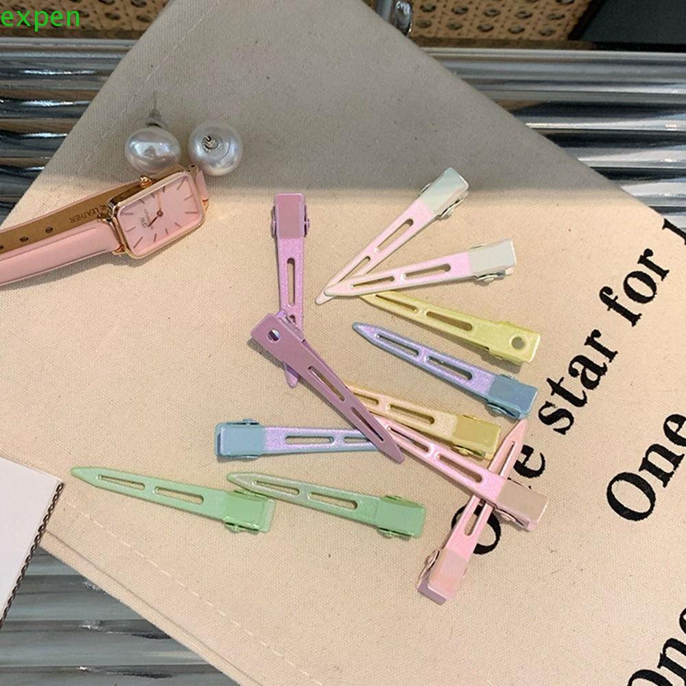 Kẹp Tóc Không Để Lại Dấu Vết Hình Học Màu Kẹo Phong Cách Hàn Quốc Dễ Thương Dành Cho Nữ