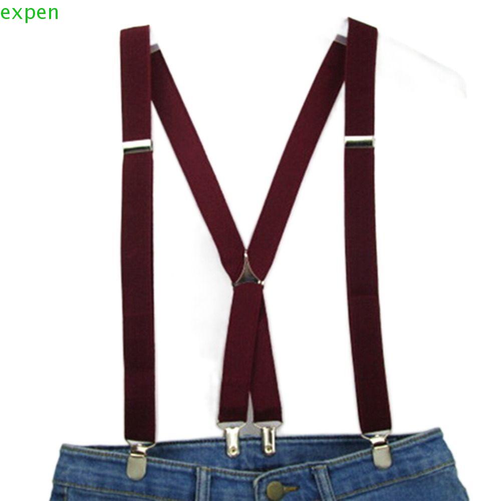 EXPEN Kẹp Quần Áo Rộng Màu Trơn Có Thể Điều Chỉnh Dành Cho Nam Nữ