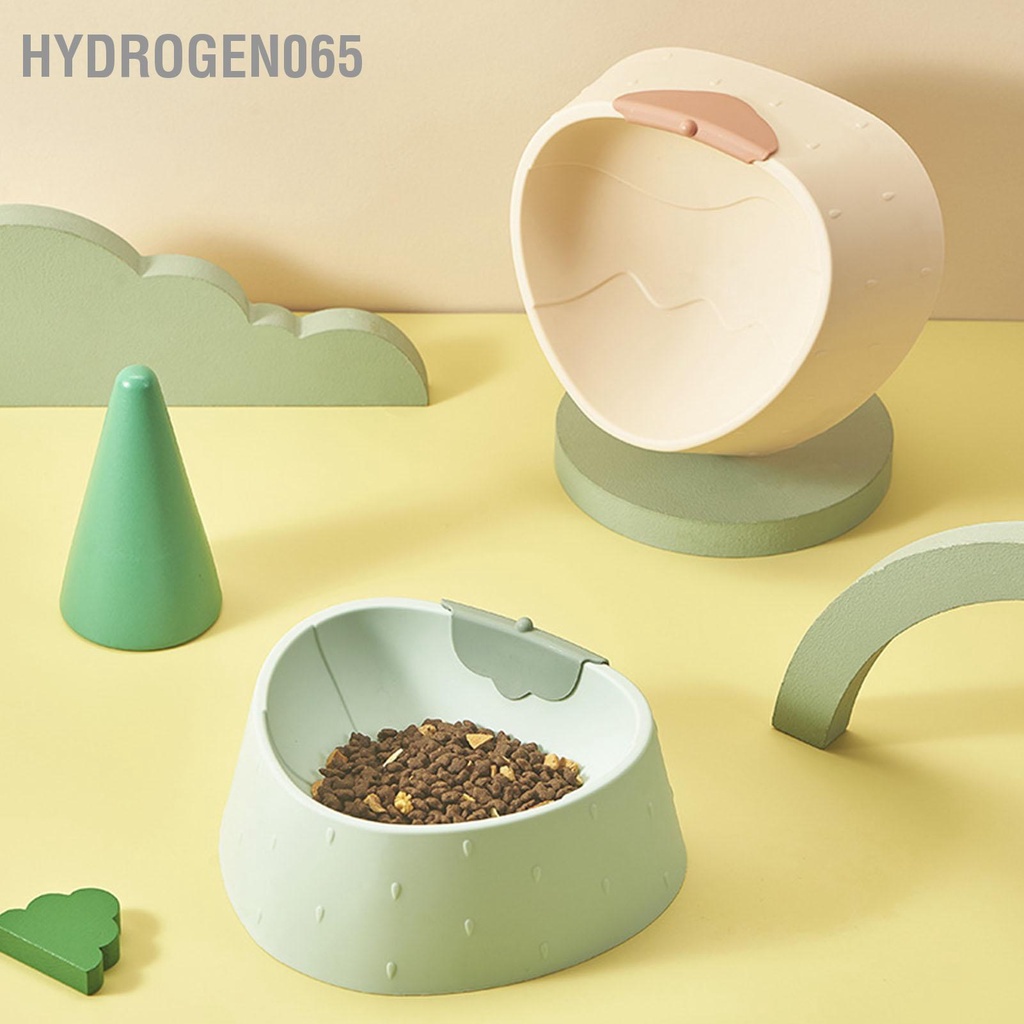 Hydrogen065 Bát Thú Cưng Chống Trượt Va Chạm Hình Quả Dâu Dễ Thương Thức Ăn Cho Mèo Đĩa Nước Chó Con