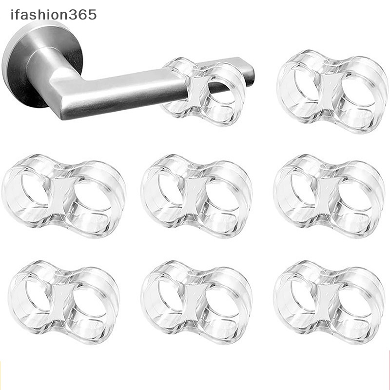 Set 5 Vòng Đệm Bảo Vệ Tay Nắm Cửa / Tường Hình Tròn Bằng PVC Chống Va Chạm An Toàn Tiện Lợi ifashion365