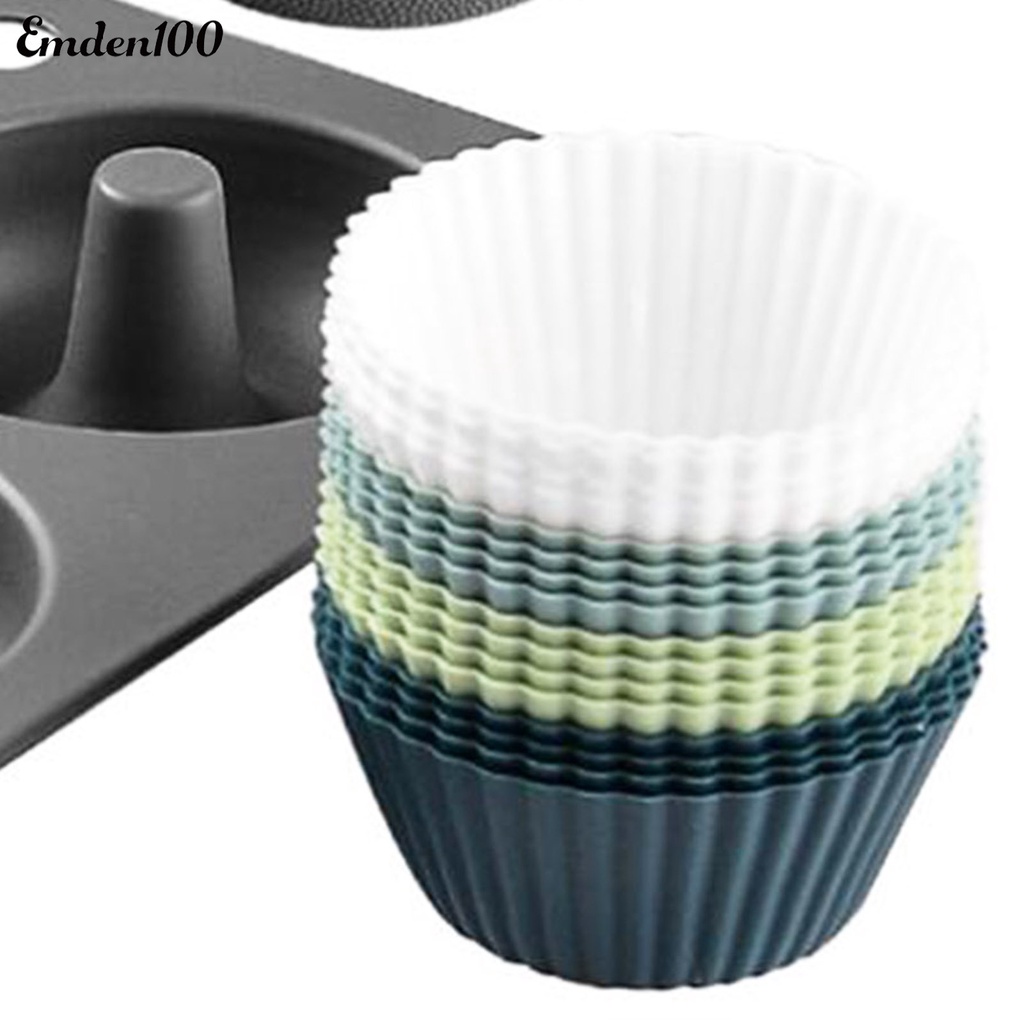 Bộ 12 Khuôn Silicone Làm Bánh Cupcake Chống Dầu