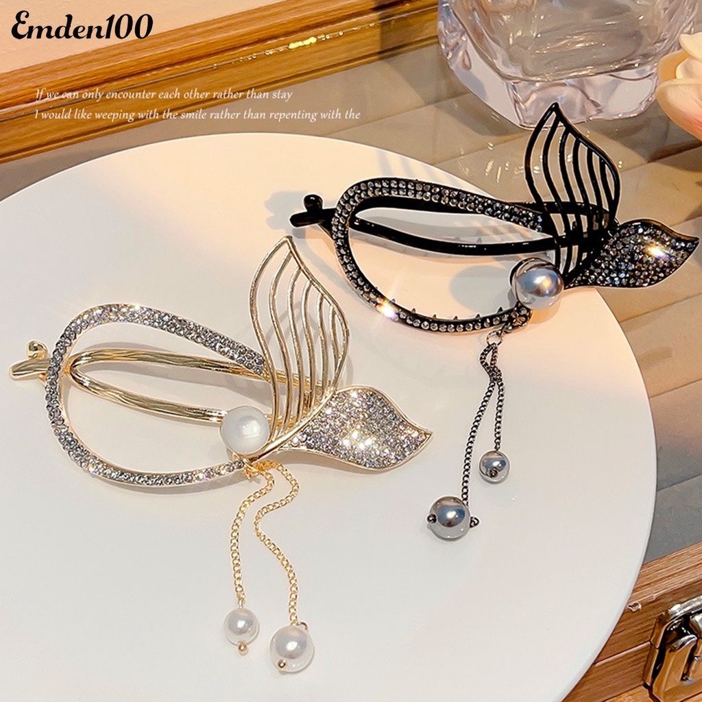 Kẹp Tóc Hình Đuôi Cá Đính Ngọc Trai Giả Thời Trang