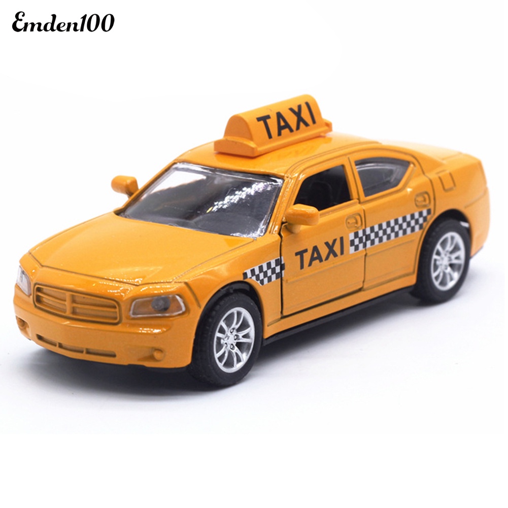 Mô Hình Xe Taxi Emden Emden 1 / 32 Bằng Hợp Kim Có Đèn LED Và Âm Thanh Giáo Dục Cho Bé