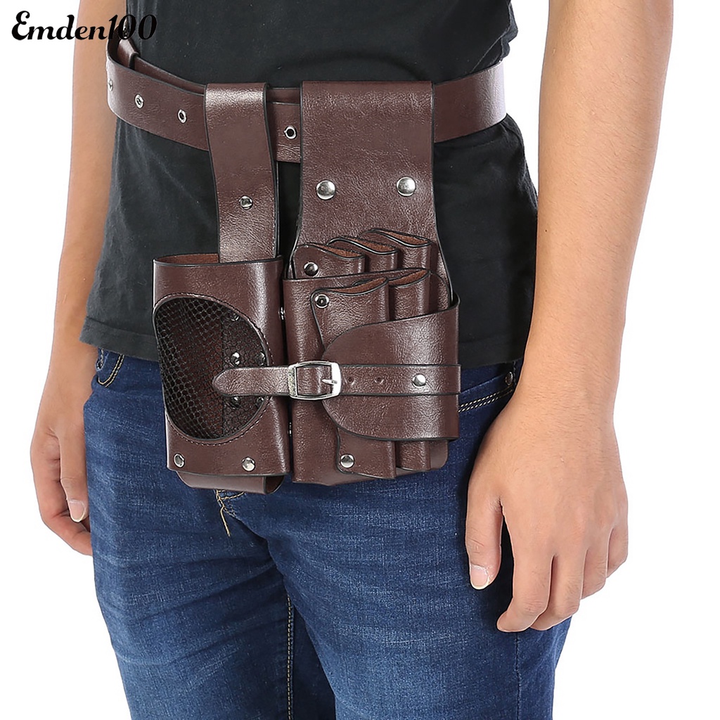 Túi Giả Da Đựng Dụng Cụ Làm Tóc Đeo Hông Tiện Lợi