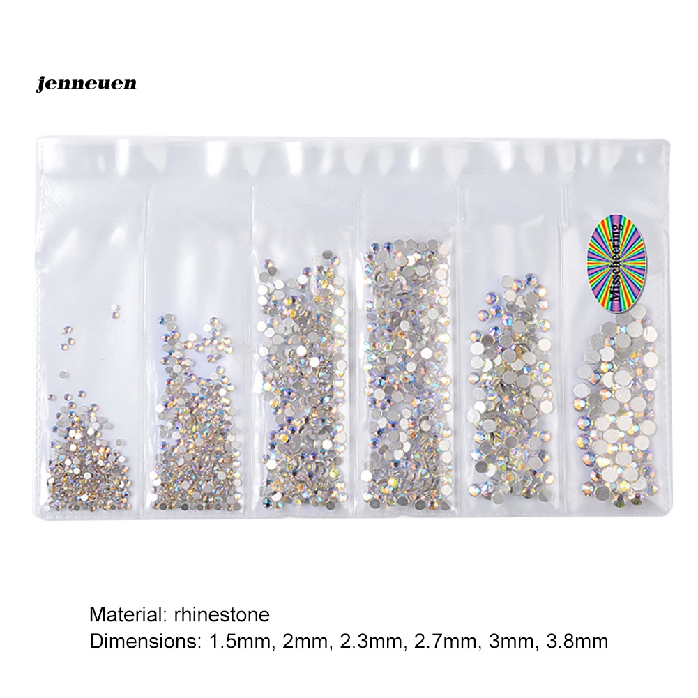 Set 6 Kích Cỡ Hạt Kim Sa Lấp Lánh Dùng Trang Trí Móng Nghệ Thuật DIY