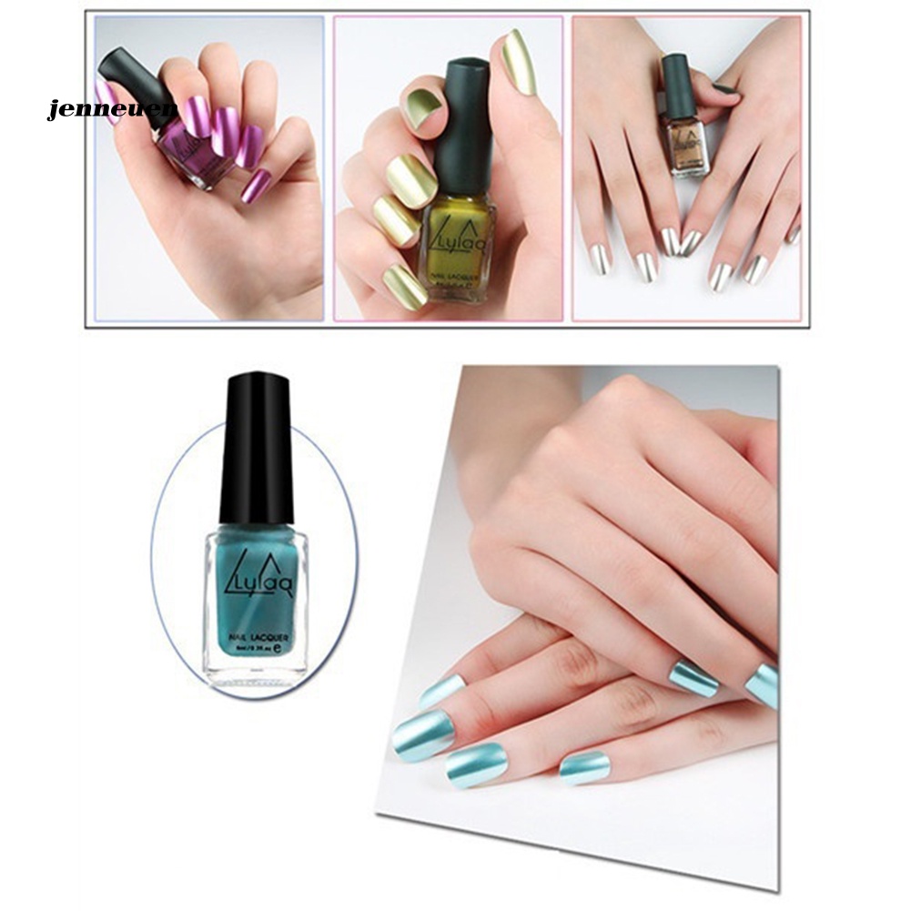 Sơn Móng Tay Dạng Gel Tráng Gương Màu Sáng Bóng 6ml Dành Cho Bạn Nữ DIY