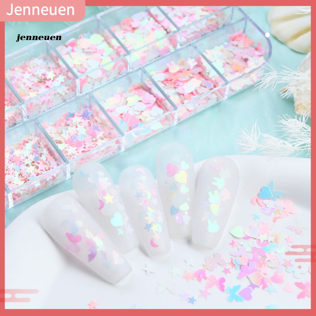 Jen 1 Hộp Đựng Phụ Kiện Làm Móng Hàng Ngày Hình Ngôi Sao Mặt Trăng Thỏ Bướm Trái Tim Cho Salon