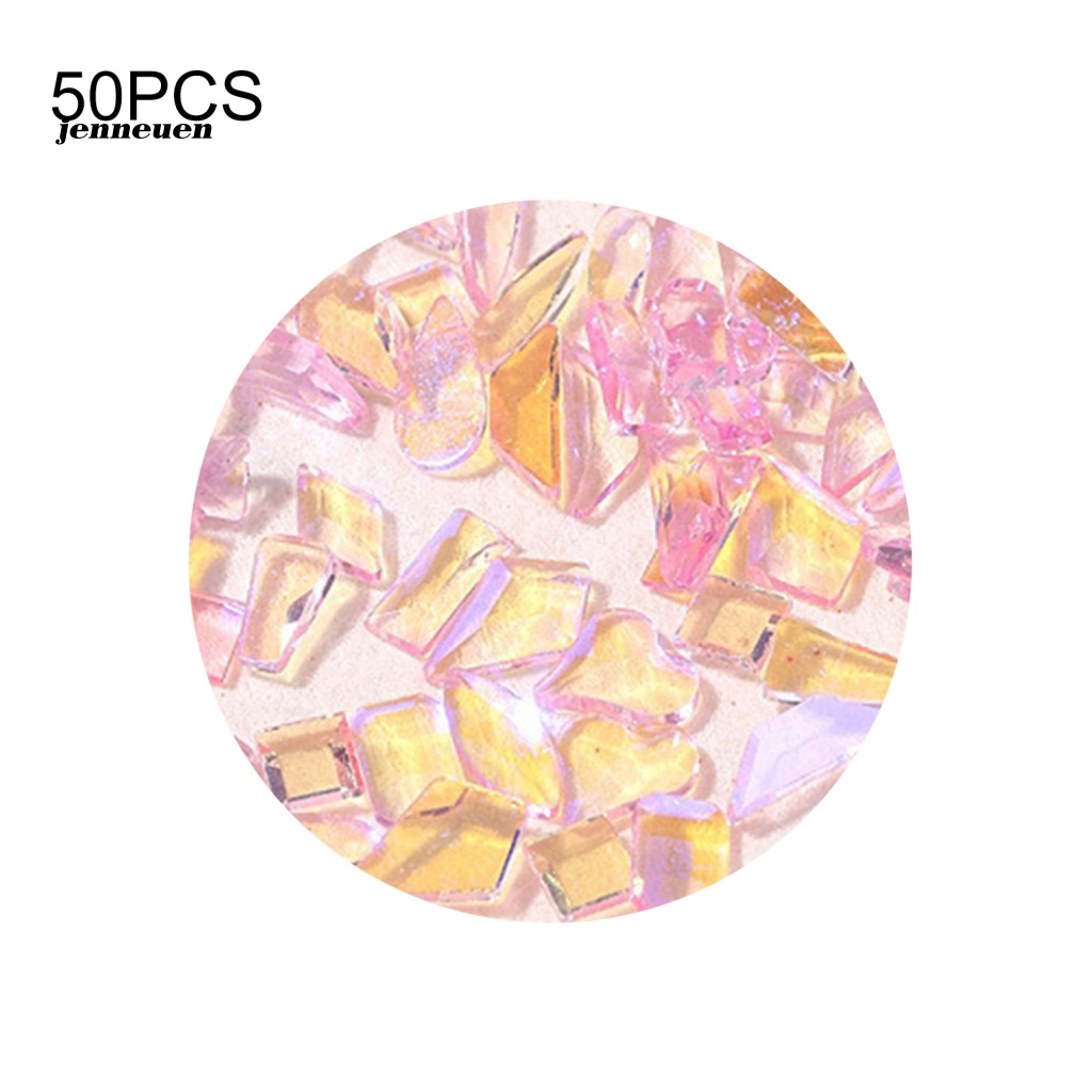 Set 50 Phụ Kiện Trang Trí Móng Tay 3D Màu Sắc Tươi Sáng