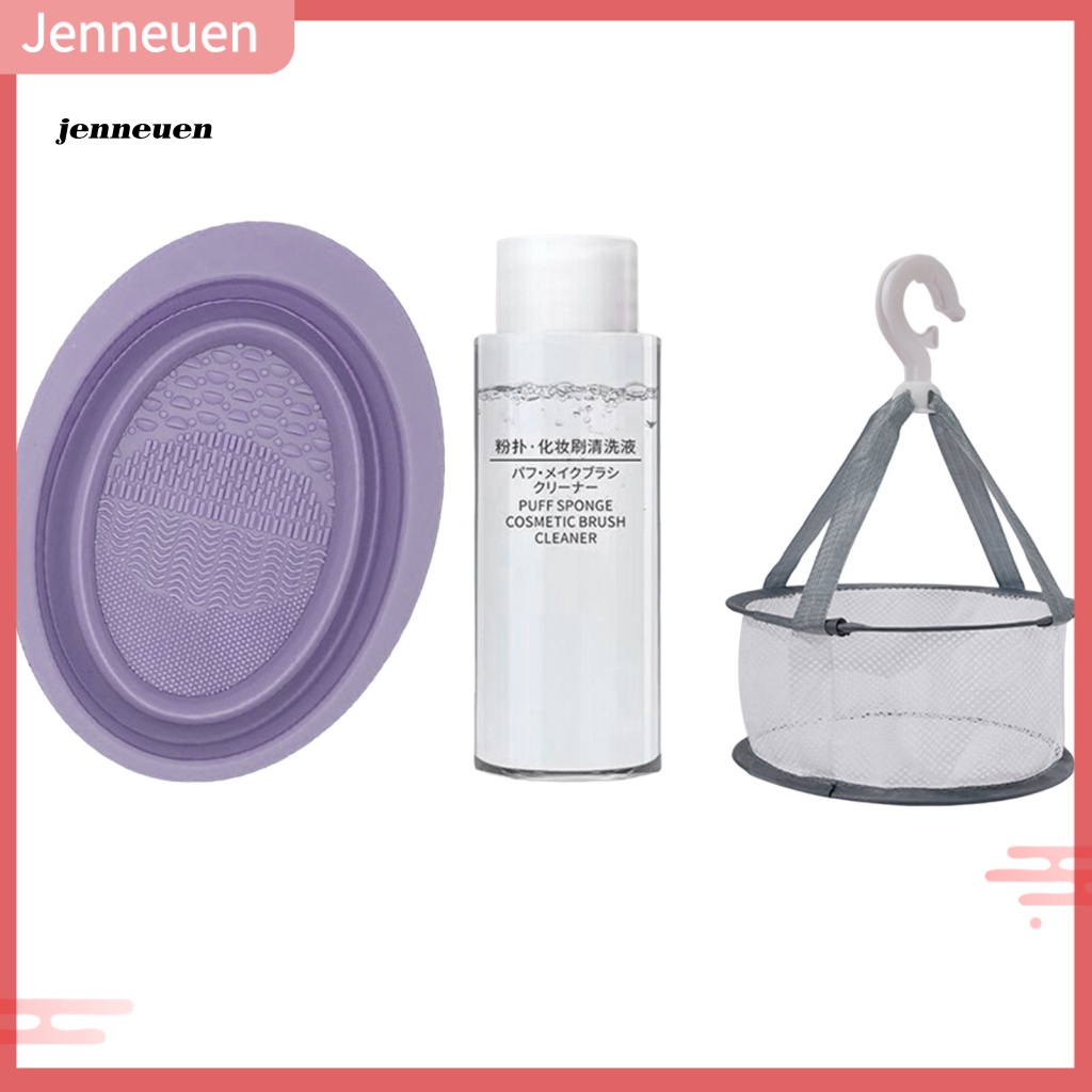 Set 3 Miếng Đệm Vệ Sinh Cọ Trang Điểm Đa Năng Có Thể Gấp Gọn