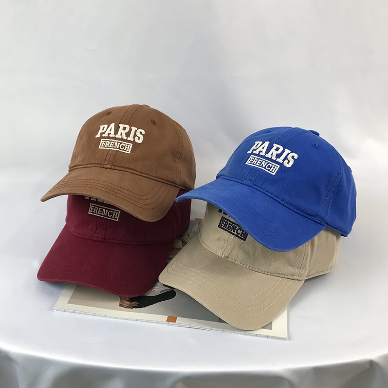 Mũ Lưỡi Trai Chất Liệu Cotton Mềm Màu Trơn Thời Trang Xuân Thu Phong Cách paris Hàn Quốc Cho Nam Và Nữ