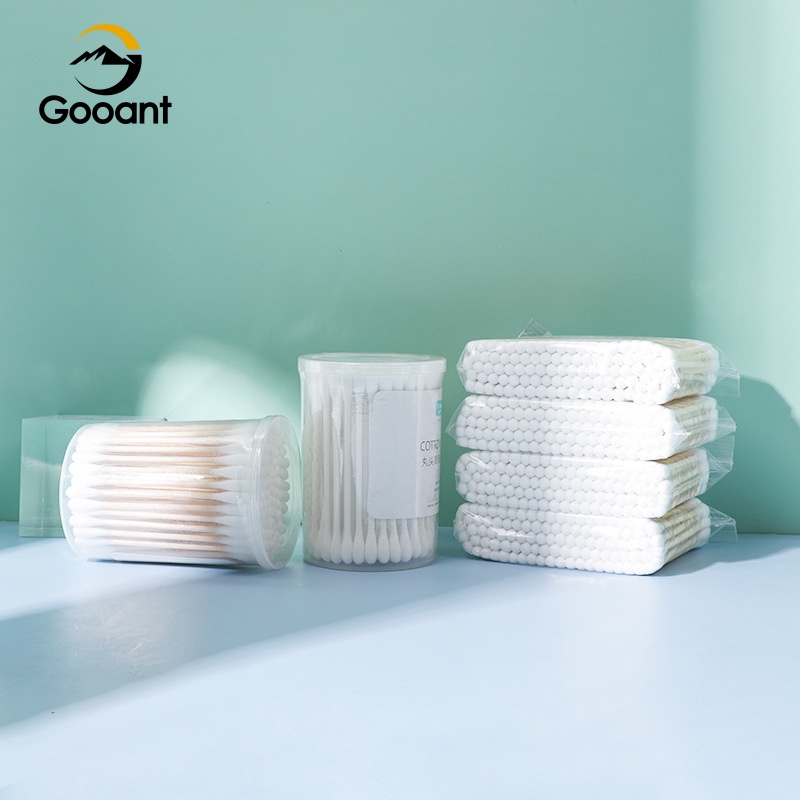 Bông Tăm Hai Đầu Tròn Bằng cotton Dùng Một Lần Để Trang Điểm