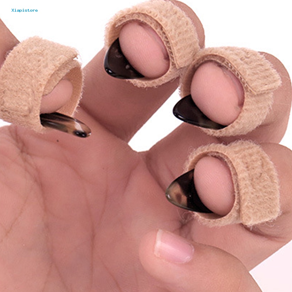 Set 4 Vỏ Bọc Ngón Tay Chơi Nhạc Cụ Phong Cách Trung Hoa Có Thể Điều Chỉnh