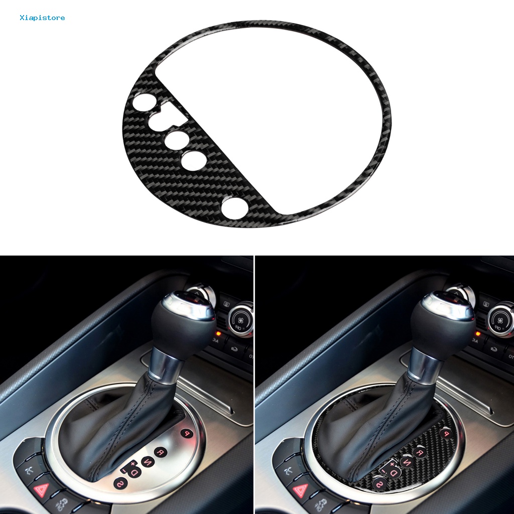 Miếng Dán Trang Trí Bảng Điều Khiển Cần Gạt Số Tự Dính In Họa Tiết Sợi Carbon Cho Audi TT 8N 8J MK123 TTRS 2008-2014