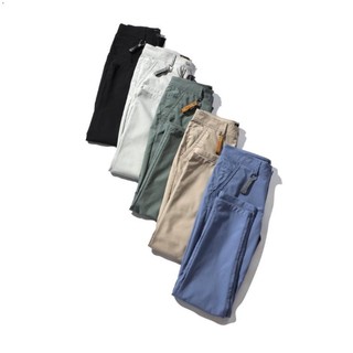 Quần kaki nam basic , Kaki dài trơn co giãn nhiều màu - JustStyle - KKD01