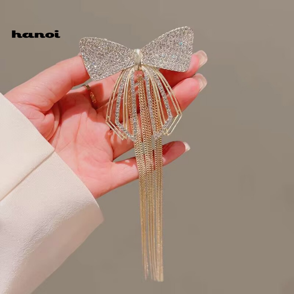 Kẹp Tóc Hình Nơ Đính Đá Thời Trang Sang Trọng