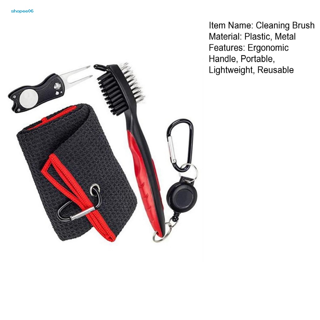 1 Bộ Bàn Chải Làm Sạch Gậy Đánh Golf Linh Hoạt Cầm Tay Thoải Mái Không Gây Khó Chịu