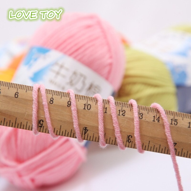 Cuộn Len Đan Sợi Cotton Sữa 50g Chất Lượng Cao