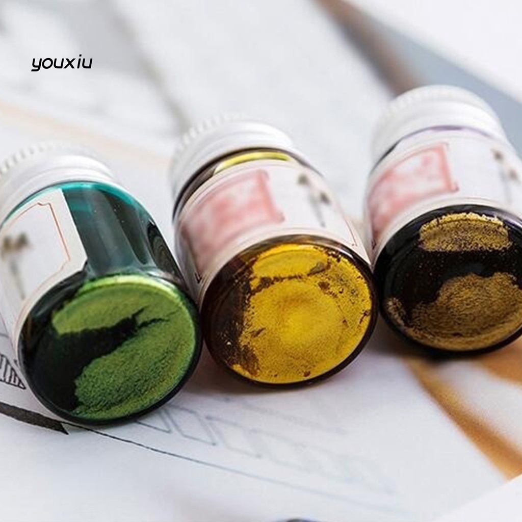 Xy * mực bút viết trơn 24 màu chai thủy tinh mực vẽ đầy màu sắc để viết