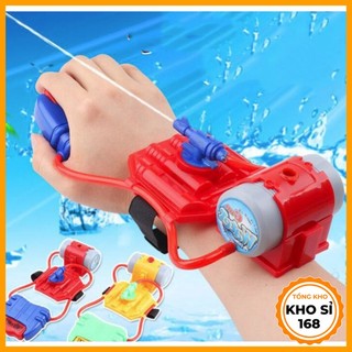 Súng Nước Đồ Chơi đeo tay - Súng Phun Nước Kiểu Máy Bắn Tơ Người Nhện Đeo Tay E990
