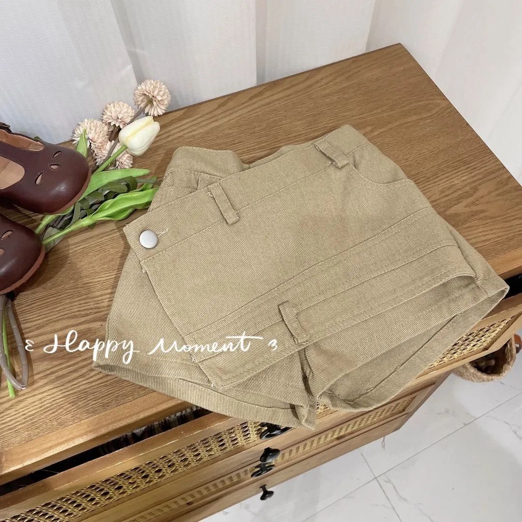 Set Áo Thun Ngắn Tay + Chân Váy Yếm Denim Phong Cách Hàn Quốc Thời Trang Mùa Hè Cho Bé Gái