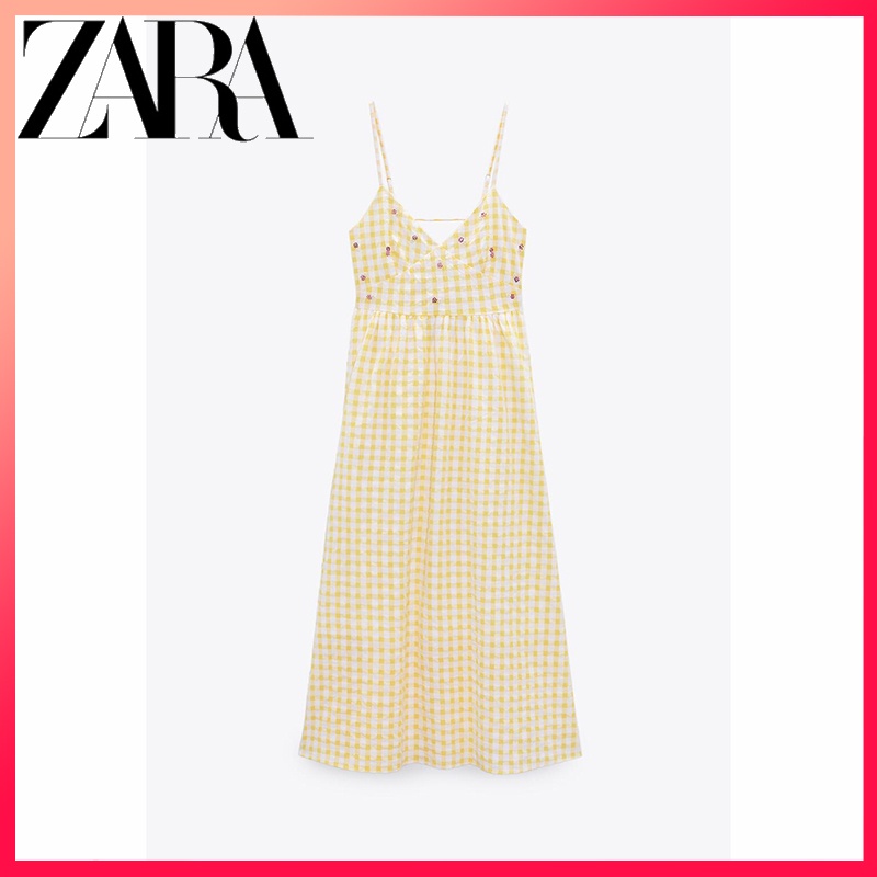 Zara Đầm Dây Thời Trang Thanh Lịch Dành Cho Nữ