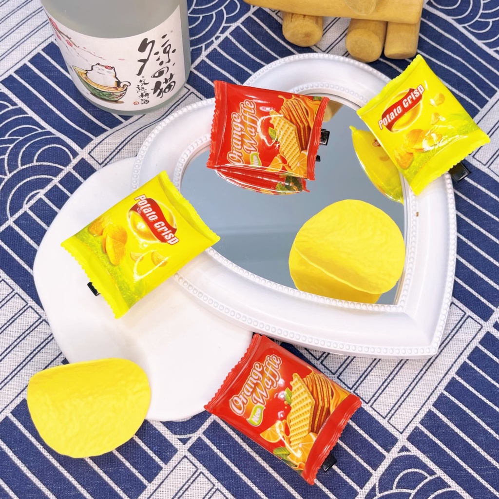 Kẹp Tóc Hình Khoai Tây Chiên Chip Khoai Tây Chiên 3D Dễ Thương