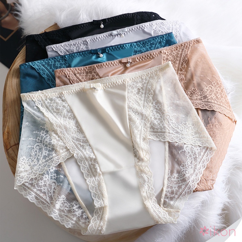 Quần Lót Ren Không Đường May Lưng Vừa Thời Trang Cao Cấp Cho Nữ