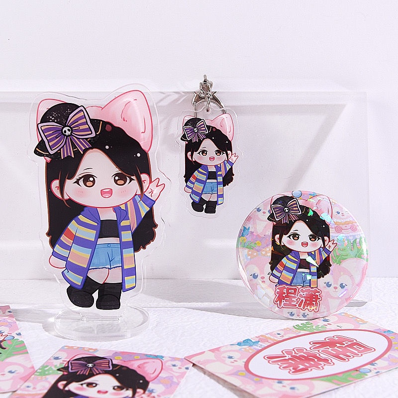 Hàng Mới Về Móc Khóa acrylic Hai Mặt Họa Tiết Hoạt Hình cheng xiao disney Chất Lượng Cao