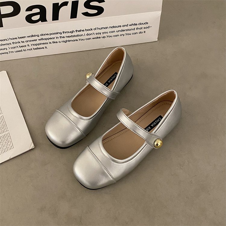 Giày Búp Bê Da PU Mũi Vuông Thời Trang Dành Cho Nữ