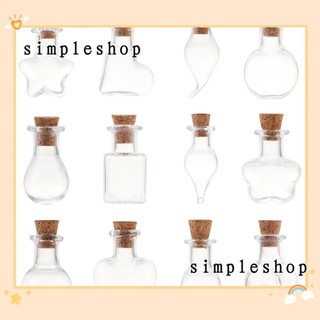Set 5 Lọ Thủy Tinh Rỗng Nút Bần Mini Dùng Để Làm Đồ Trang Sức Đa Năng Tiện Dụng