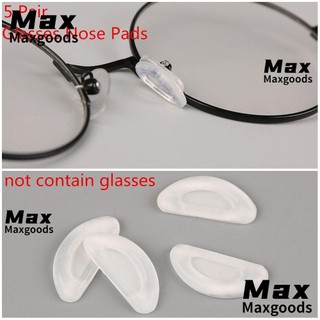 Bộ 5 Cặp Đệm Mũi Gắn Mắt Kính Bằng Silicone Chống Trượt Thoải Mái