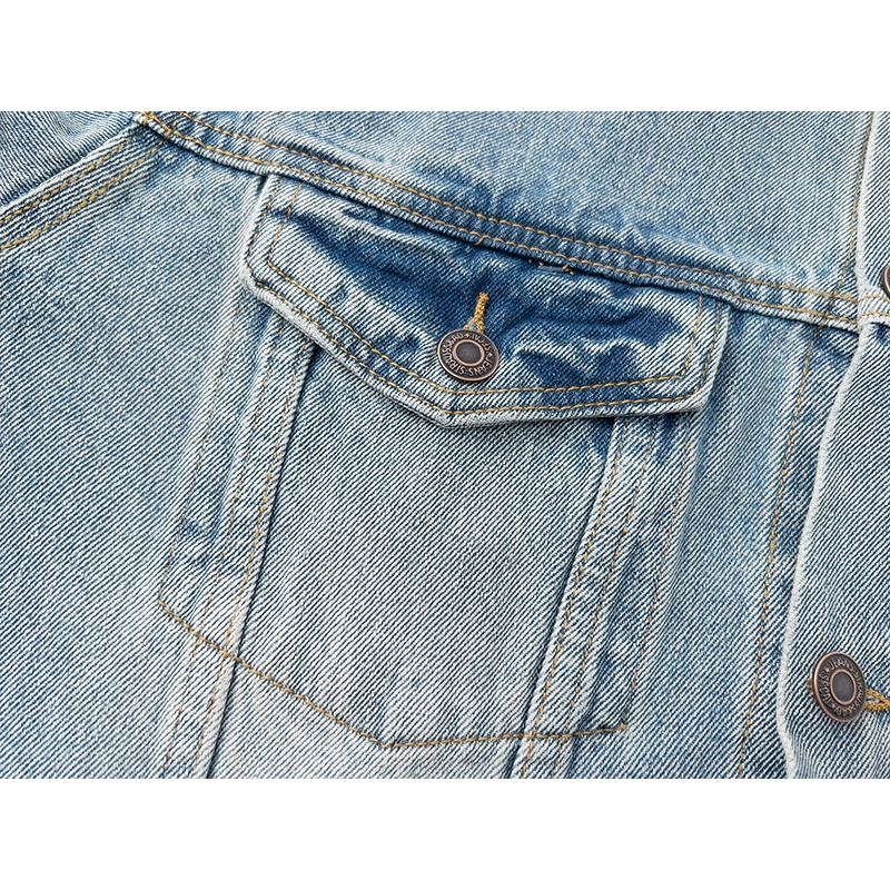 ❤️❤️❤️❤️ Áo Khoác Jean Tay Dài Thêu Họa Tiết Độc Đáo Thời Trang Cho Nam Và Nữ