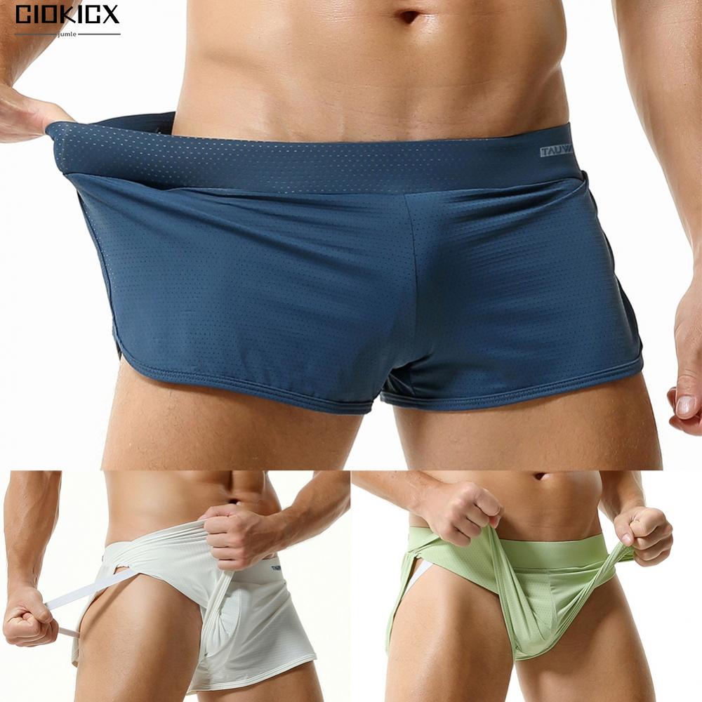 Quần bikini boxer briefs nam boxer nam ngắn nam \'s sponge pouch cup thoáng khí