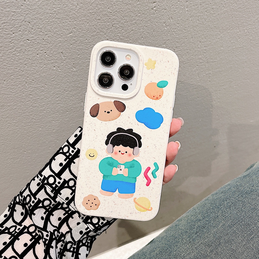 Ốp lưng iPhone 11 thân thiện với môi trường Cậu bé và cô gái Tình nhân TPU Cho  14 XR 13 11 12 Pro Max 8 7 6 6S Plus X Xs Max Se 2020 13 12 11