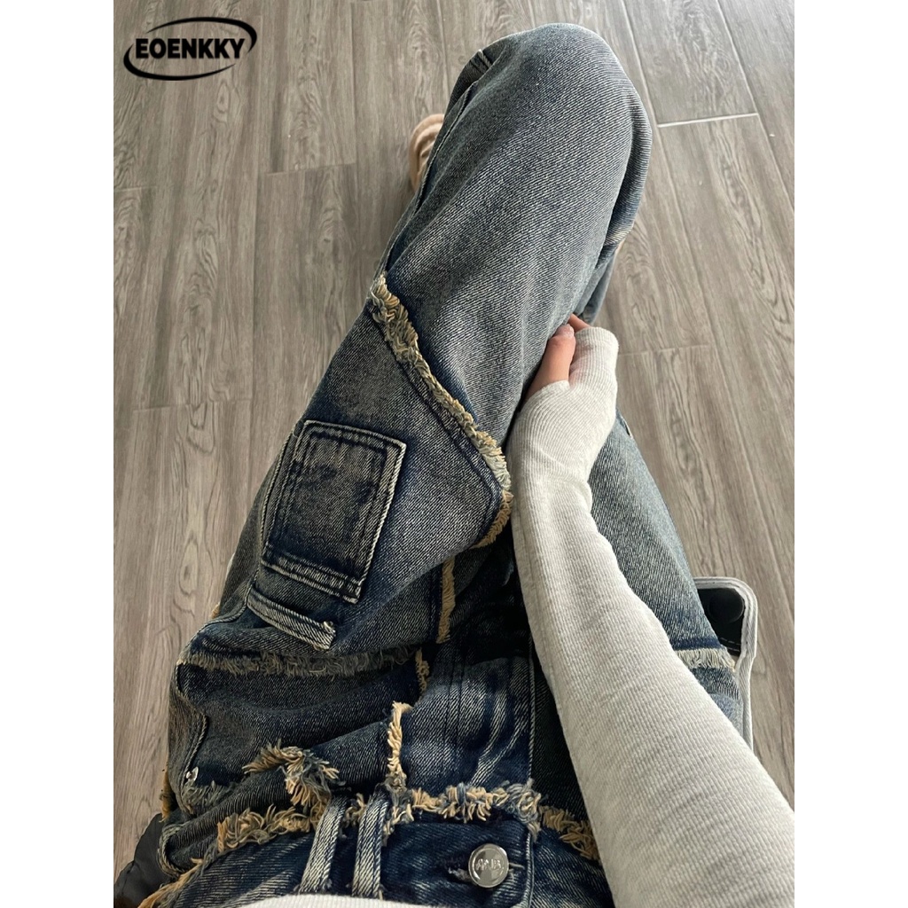 EOENKKY quần_ống_rộng quần ống rộng quần Giải trí Đường phố 2023 NEW style JL07207