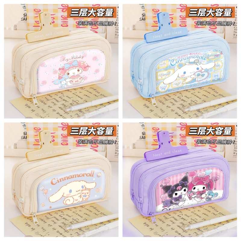 Hộp Đựng Bút Chì Sức Chứa Lớn Họa Tiết Chú Chó Cinnamon Dễ Thương Cho Học Sinh