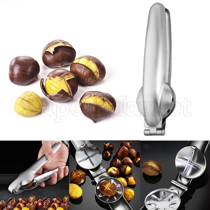 Dụng Cụ Kẹp Hạt Dẻ Bằng Thép Không Gỉ Đa Năng