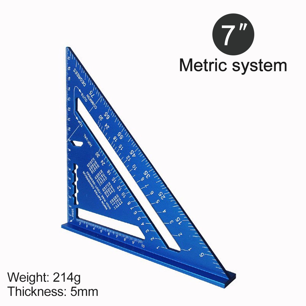 Thước Đo Góc Hình Tam Giác 7Inch Bằng Hợp Kim Nhôm